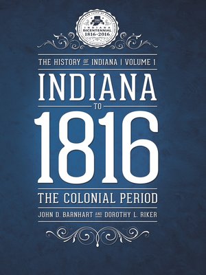 cover image of Indiana to 1816